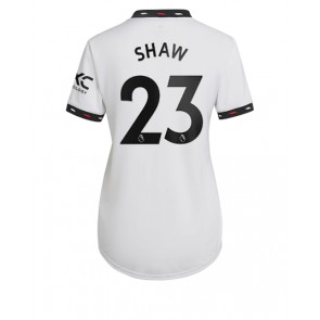 Manchester United Luke Shaw #23 kläder Kvinnor 2022-23 Bortatröja Kortärmad